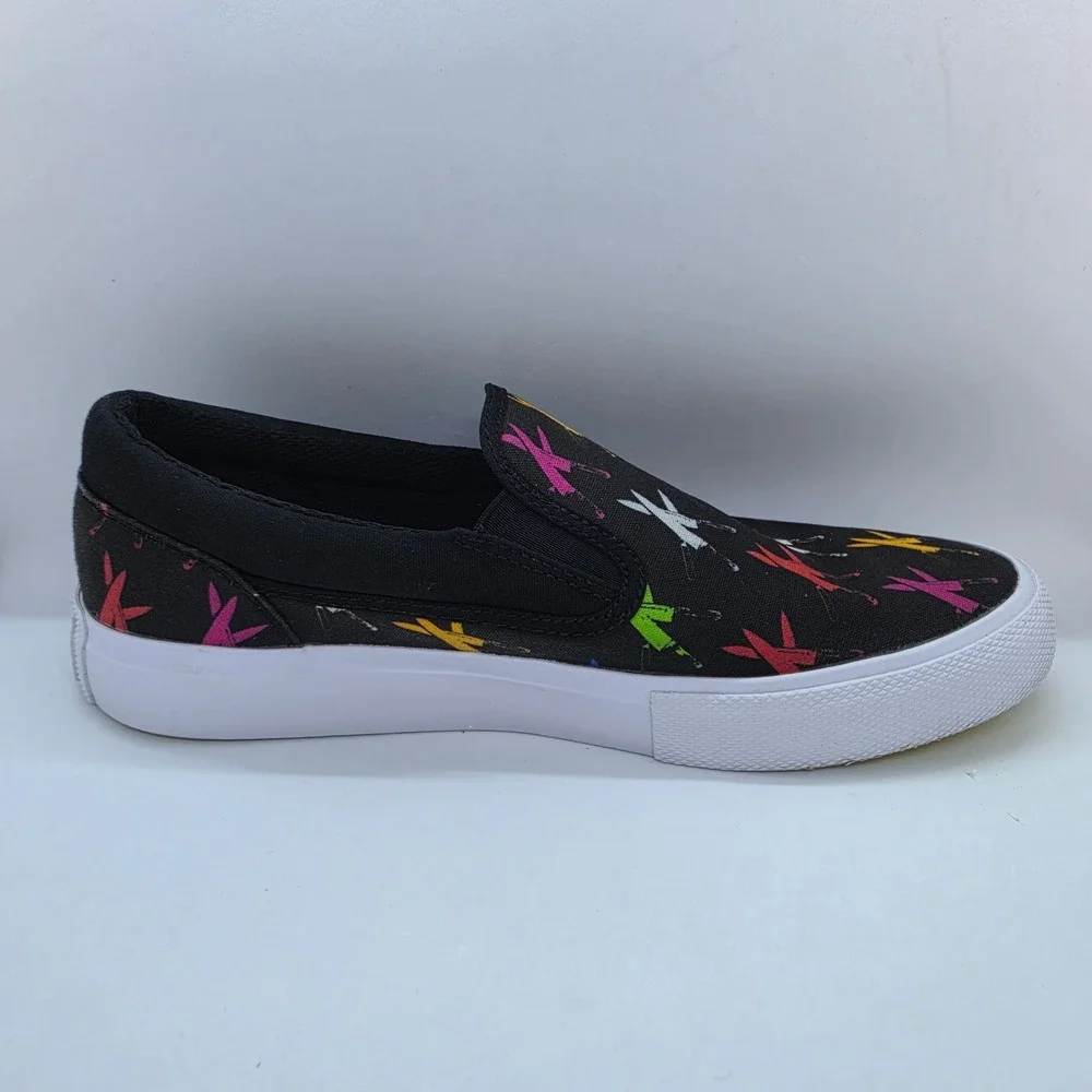 DC Shoes Andy Warhol Manual Slip-On Mens 8 Black Multi Knives Print ADYS300714